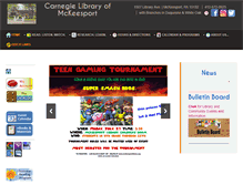 Tablet Screenshot of mckeesportlibrary.org